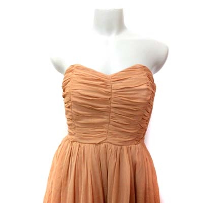 中古 コルテスワークス ミニワンピース ベアトップ シフォン シャーリング ギャザー 38 ベージュ Yi レディースの通販はau Pay マーケット ブランド古着のベクトル