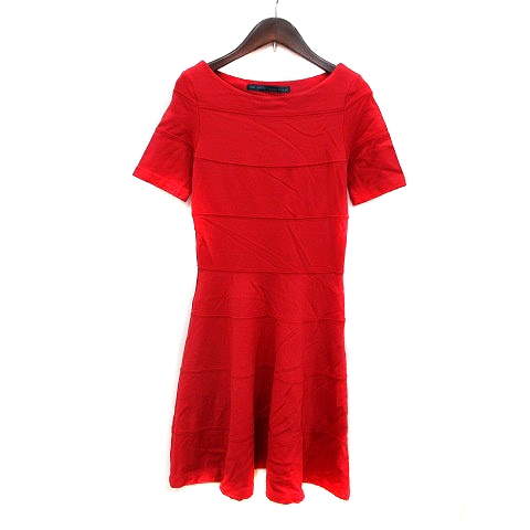 中古 ザラ ベーシック Zara Basic ワンピース ひざ丈 半袖 Xs 赤 レッド Mn レディースの通販はau Pay マーケット ブランド古着のベクトル