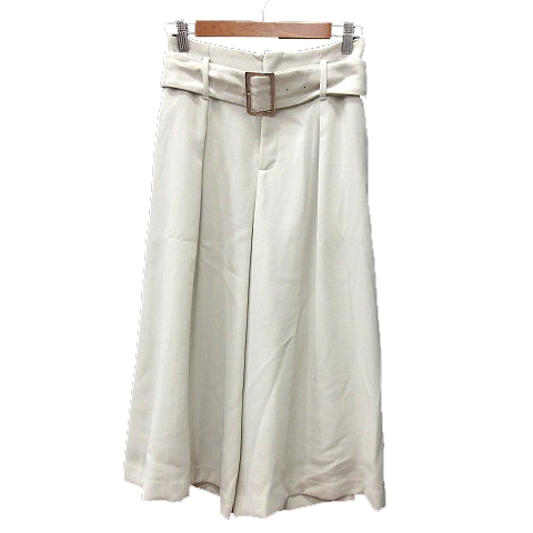 中古 ミラオーウェン Mila Owen ワイドパンツ スカンツ 0 白 アイボリー Mn レディースの通販はau Pay マーケット ブランド古着のベクトル