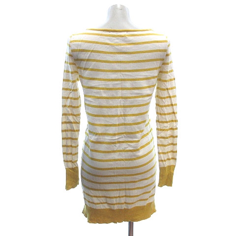 中古 アンタイトル Untitled ワンピース ミニ 長袖 ニット ボーダー 2 白 ホワイト イエロー Ct レディースの通販はau Pay マーケット ブランド古着のベクトル