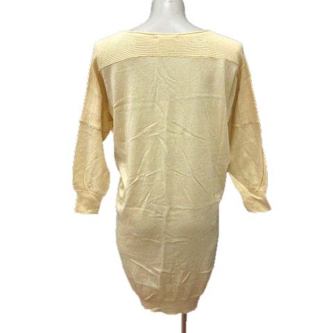 中古 スタディオクリップ Studio Clip ひざ丈ワンピース ニット ドルマンスリーブ 長袖 黄色 イエロー レディースの通販はau Pay マーケット ブランド古着のベクトル