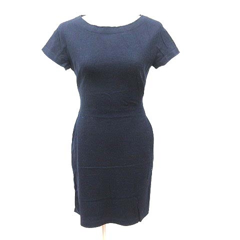 中古 プラステ Plst ひざ丈ワンピース ウール 半袖 2 紺 ネイビー Yk レディースの通販はau Pay マーケット ブランド古着のベクトル