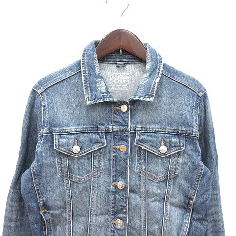 中古 ザラ ベーシック Zara Basic デニムジャケット ジージャン Gジャン ダメージ加工 S 青 ブルー Ct レディース Au Pay マーケット