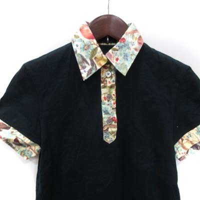 中古 ポールスミス ブラック Paul Smith Black ポロシャツ 半袖 切替 花柄 M 黒 ブラック Yi レディースの通販はau Pay マーケット ブランド古着のベクトル