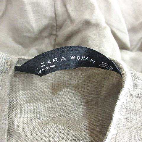 中古 ザラウーマン Zara Woman ワンピース ひざ丈 半袖 刺繍 麻 リネン Xs 緑 カーキ Ct レディースの通販はau Pay マーケット ブランド古着のベクトル