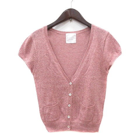 中古 レイビームス Ray Beams カーディガン ニット 半袖 麻 リネン ピンク Mn レディースの通販はau Pay マーケット ブランド古着のベクトル