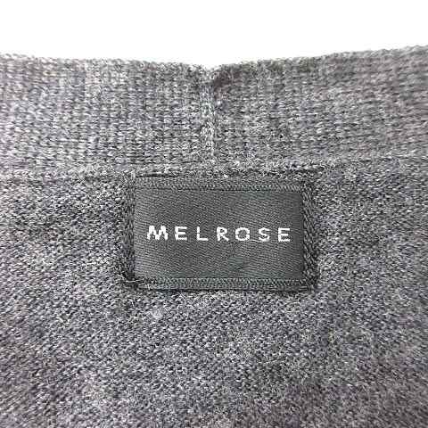 中古】メルローズ MELROSE ニット セーター スクエアネック 七分袖