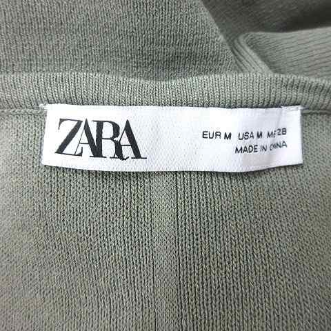 ザラ 半袖タイトワンピース ラウンドネック 無地 ひざ上丈 レディース EUR Mサイズ ブラック ZARA