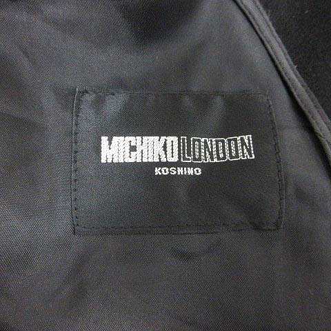 MICHIKO LONDON プルパーカー 総柄 ブラック L B3748