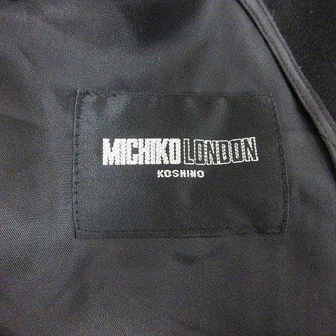 【中古】ミチコロンドン MICHIKO LONDON ステンカラーコート 総裏地 ウール カシミヤ混 L 黒 ブラック /YK メンズ｜au PAY  マーケット