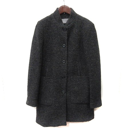 中古】ザラ ベーシック ZARA BASIC ロングコート シングル 総裏地 黒