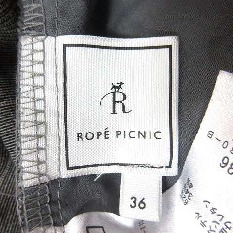 中古】ロペピクニック ROPE Picnic ワイドパンツ グレンチェック 36