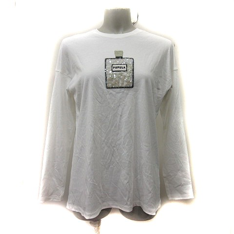 中古】ププラ PUPULA Tシャツ カットソー 長袖 38 白 ホワイト /YI