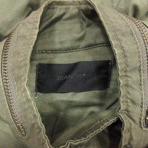 中古】ジーナシス JEANASIS ミリタリージャケット スタンドカラー 麻混