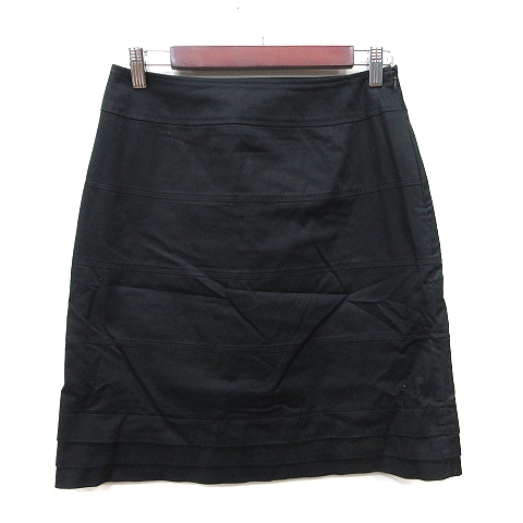 美品 M'S GRACY 無地 フレア スカート size40/黒 ◇□ ☆ dac3