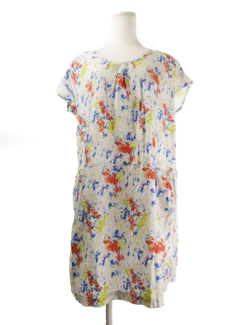 中古 ニコアンド Niko And ワンピース ひざ丈 半袖 ラウンドネック 花柄 白 ホワイト Ki18 レディースの通販はau Pay マーケット ブランド古着のベクトル