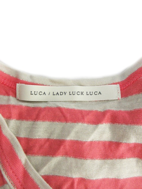 中古 レディラックルカ Lady Luck Luca ワンピース ドッキング ひざ丈 ノースリーブ ボーダー ピンク Ki14の通販はau Pay マーケット ブランド古着のベクトル