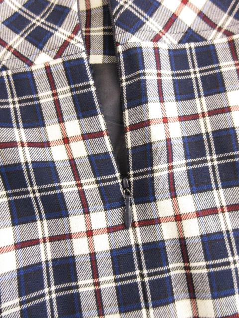 中古 ニューヨーカー Newyorker ワンピース ひざ丈 ラウンドネック 七分袖 チェック 9ar ブルー Yh6 レディースの通販はau Wowma ブランド古着のベクトル