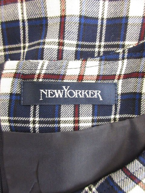 中古 ニューヨーカー Newyorker ワンピース ひざ丈 ラウンドネック 七分袖 チェック 9ar ブルー Yh6 レディースの通販はau Wowma ブランド古着のベクトル
