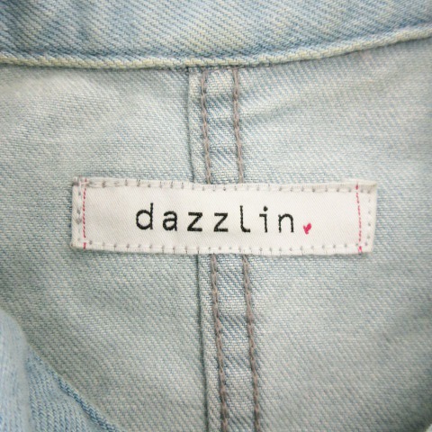 中古 ダズリン Dazzlin ジャケット デニム ジージャン Gジャン ダメージ加工 F 水色 ライトブルー レディースの通販はau Pay マーケット ブランド古着のベクトル