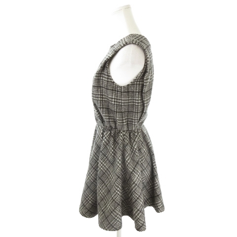 中古 スナイデル Snidel ワンピース ミニ ラウンドネック ノースリーブ チェック ウール 0 グレー Mn7 レディースの通販はau Pay マーケット ブランド古着のベクトル
