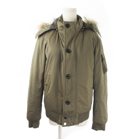 中古 エディフィス Edifice ジャケット ブルゾン フライト ミリタリー ラクーンファー 40 緑 カーキ レディースの通販はau Pay マーケット ブランド古着のベクトル