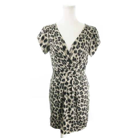 中古 ロイヤルパーティー Royal Party ワンピース ミニ Vネック 半袖 レオパード ヒョウ柄 38 アイボリーの通販はau Pay マーケット ブランド古着のベクトル