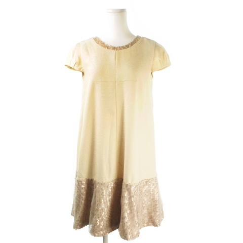 中古 トランテアン ソン ドゥ モード 31 Sons De Mode ワンピース ミニ 半袖 スパンコール 38 ベージュの通販はau Pay マーケット ブランド古着のベクトル