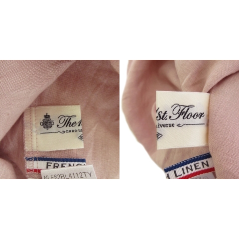 中古 ナノユニバース Nano Universe The 1st Floor ブラウス ノースリーブ リボン 麻 リネン 38 ピンクの通販はau Pay マーケット ブランド古着のベクトル