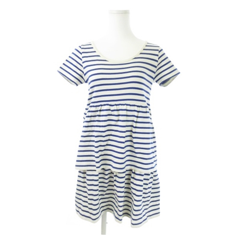 中古 ビームスボーイ Beams Boy ワンピース ミニ ラウンドネック 半袖 ティアード ボーダー Boy 青 ブルー Ki10の通販はau Pay マーケット ブランド古着のベクトル