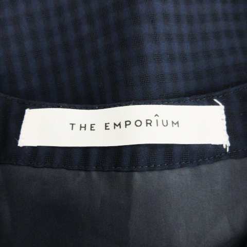 中古 ジ エンポリアム The Emporium ワンピース ブラウス ひざ丈 ノースリーブ チェック M 紺 ネイビー Ck18の通販はau Pay マーケット ブランド古着のベクトル