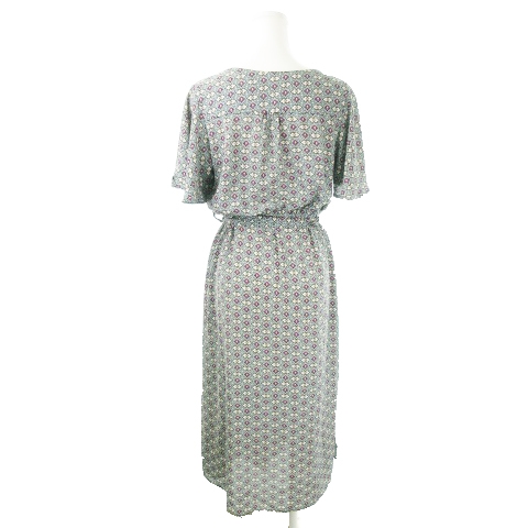 中古 ワンウェイ One Way ワンピース ロング Vネック 半袖 花柄 ベルト M グリーングレー Mn10 レディースの通販はau Pay マーケット ブランド古着のベクトル