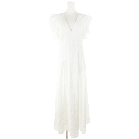 中古 ザラ Zara ワンピース ロング マキシ 半袖 パフスリーブ M 白 ホワイト Ah6 レディースの通販はau Pay マーケット ブランド古着のベクトル