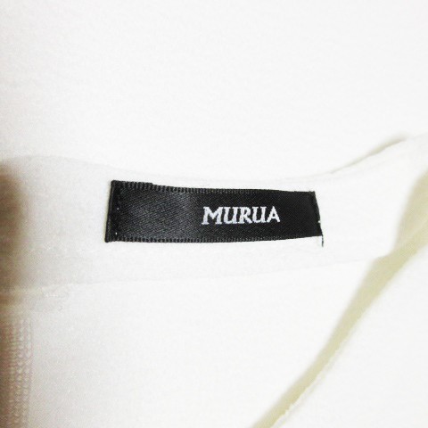 中古】ムルーア MURUA ワンピース ひざ丈 半袖 フェイクレイヤード