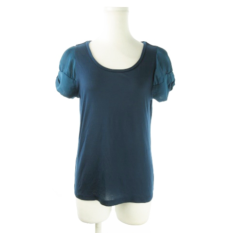 アルカリ alcali カットソー Uネック 長袖 切替 紺 ネイビー /MN COMME des GARCONS HOMME(コムデギャルソンオム) ⁄ 2トーンデザイン