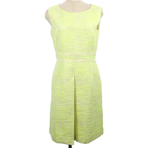 中古 アナイ Anayi ワンピース ひざ丈 ラウンドネック ノースリーブ ジップアップ ツイード 38 黄色 レディースの通販はau Pay マーケット ブランド古着のベクトル