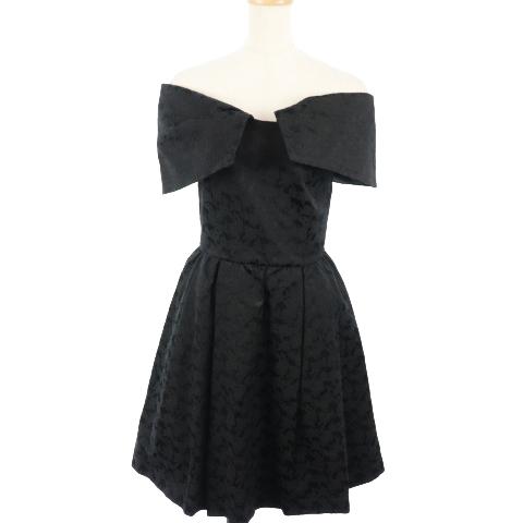 中古 未使用品 リリーブラウン 16aw ワンピース ひざ丈 オフショルダー 半袖 刺繍 総レース 1 黒 Lwfoの通販はau Pay マーケット ブランド古着のベクトル