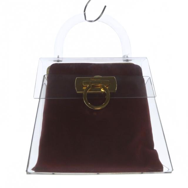 【中古】サルヴァトーレフェラガモ ヴィンテージ 希少 ガンチーニ ゴールド金具 留め具 赤 /SR ■OH レディース