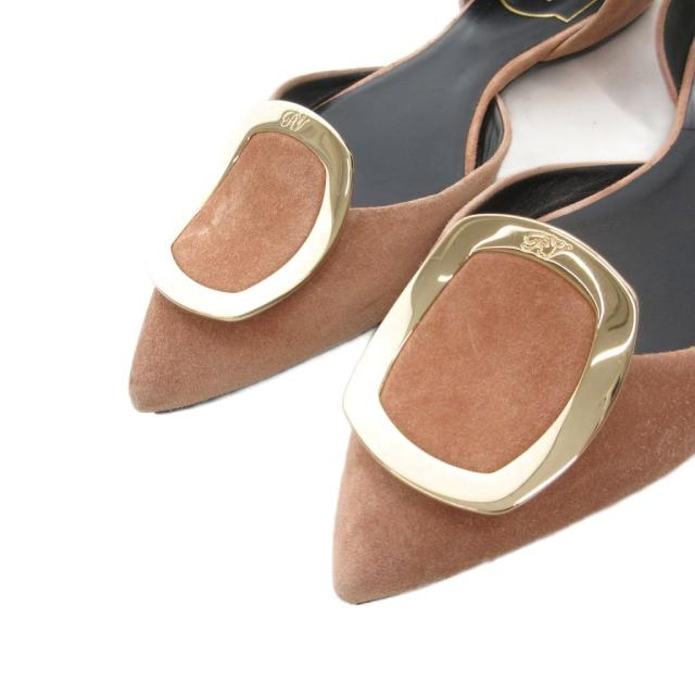 【中古】ロジェヴィヴィエ ROGER VIVIER フラットパンプス セパレート ポインテッドトゥ スエード 35.5_3
