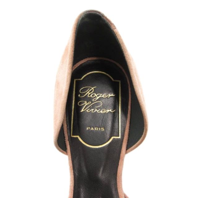 【中古】ロジェヴィヴィエ ROGER VIVIER フラットパンプス セパレート ポインテッドトゥ スエード 35.5_6