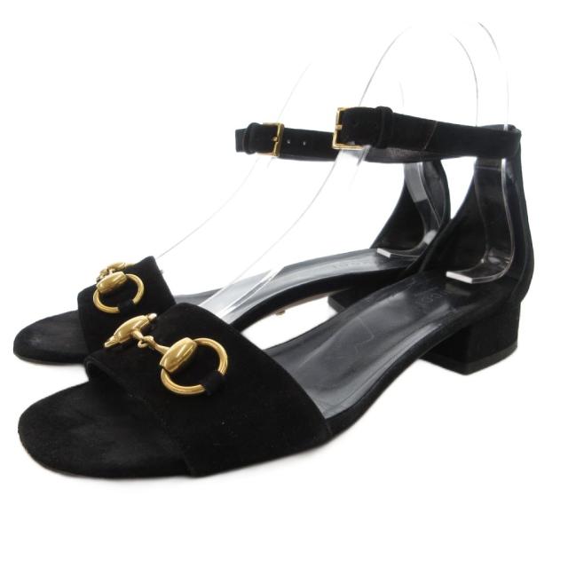 中古】グッチ GUCCI ホースビット アンクルストラップサンダル