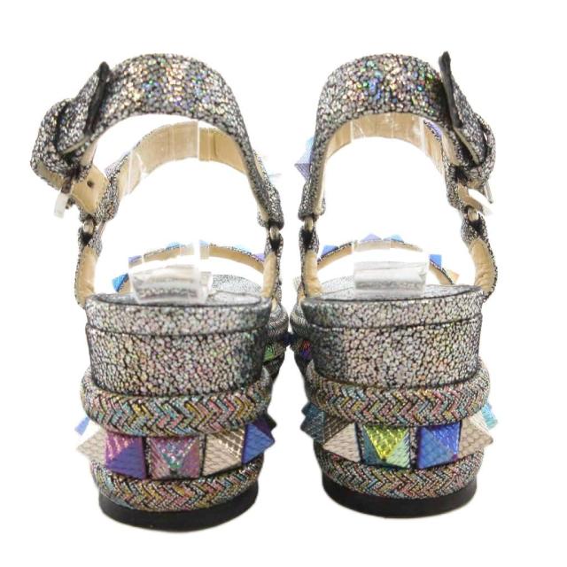 【中古】クリスチャンルブタン Christian louboutin カタクロウ スタッズサンダル 厚底 ウエッジソール 34_2
