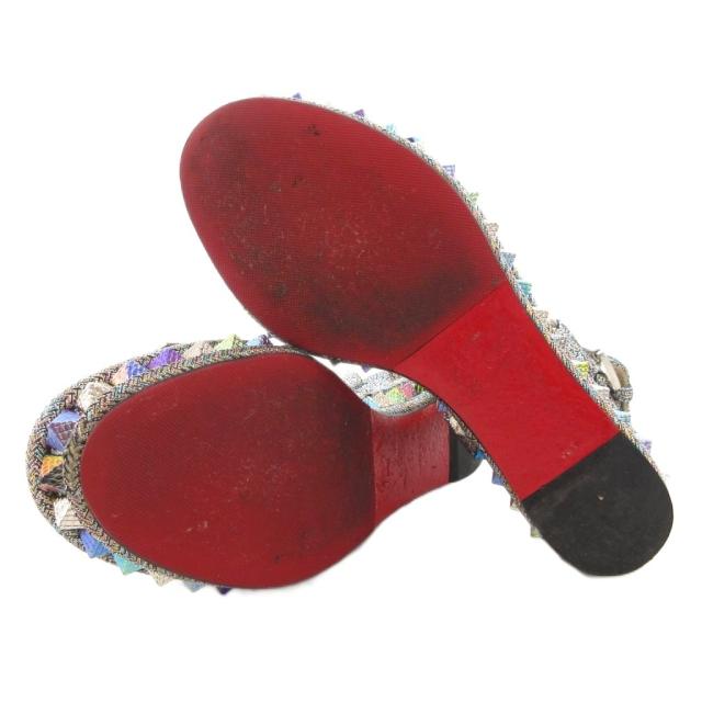 【中古】クリスチャンルブタン Christian louboutin カタクロウ スタッズサンダル 厚底 ウエッジソール 34_5