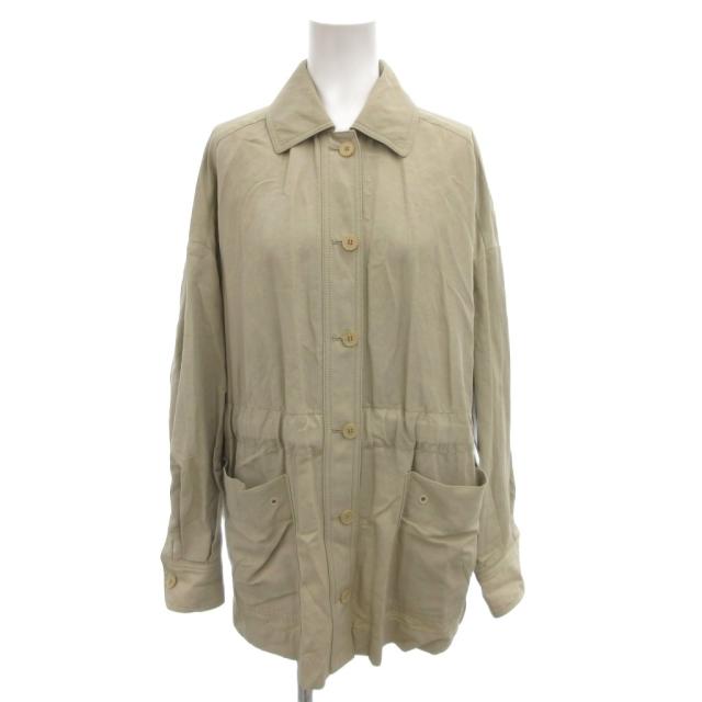 【中古】ステラマッカートニー STELLA McCARTNEY ショートコート ジャケット リネン混 36 ベージュ ウエスト絞り