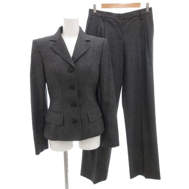 【中古】ドルチェ&ガッバーナ ドルガバ DOLCE&GABBANA セットアップ スーツ ジャケット パンツ ウール 40 グレー