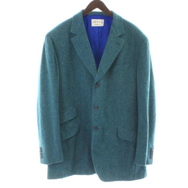 【中古】アルニス ARNYS ヴィンテージ テーラードジャケット シングル 混紡 多色糸 背抜き センターベンツ 本切羽