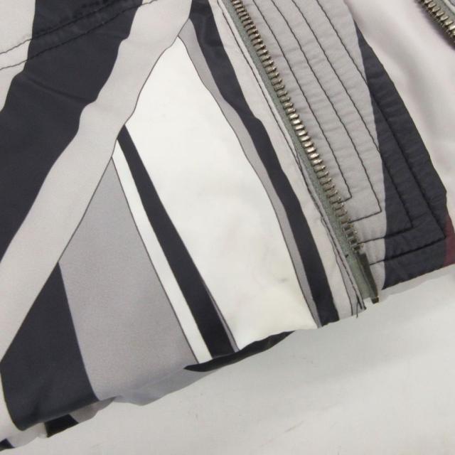 【中古】エミリオプッチ EMILIO PUCCI ダウンベスト 40 マルチカラー 総柄 ハイネック ジップアップ /FF ■GY62_5