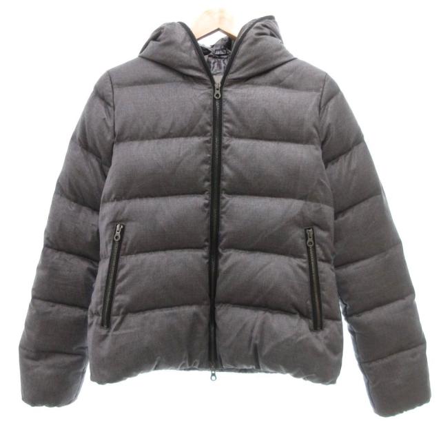【中古】デュベティカ DUVETICA フーデッド ダウンジャケット カシミヤ混 40 グレー系 /UO ■GY62 メンズ