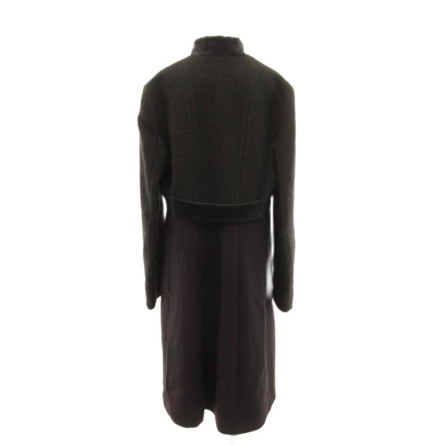 【中古】エトロ ETRO ロング コート ウール シルク裏地 裏地総柄 46 カーキ /JS ■GY62 レディース_1