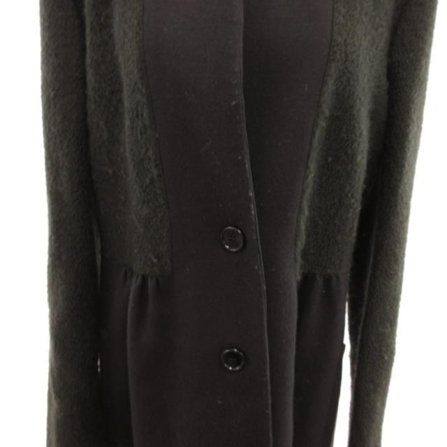 【中古】エトロ ETRO ロング コート ウール シルク裏地 裏地総柄 46 カーキ /JS ■GY62 レディース_6
